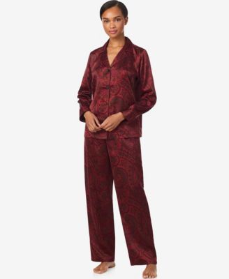 Lauren Ralph Lauren - Women's Long Sleeve Notch Collar Pajama Set