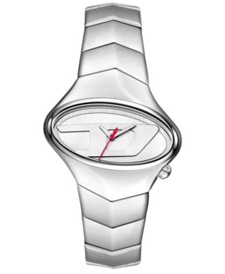Men's D-Rush Quartz Three-Hand Silver Stainless Steel Watch, 42mm