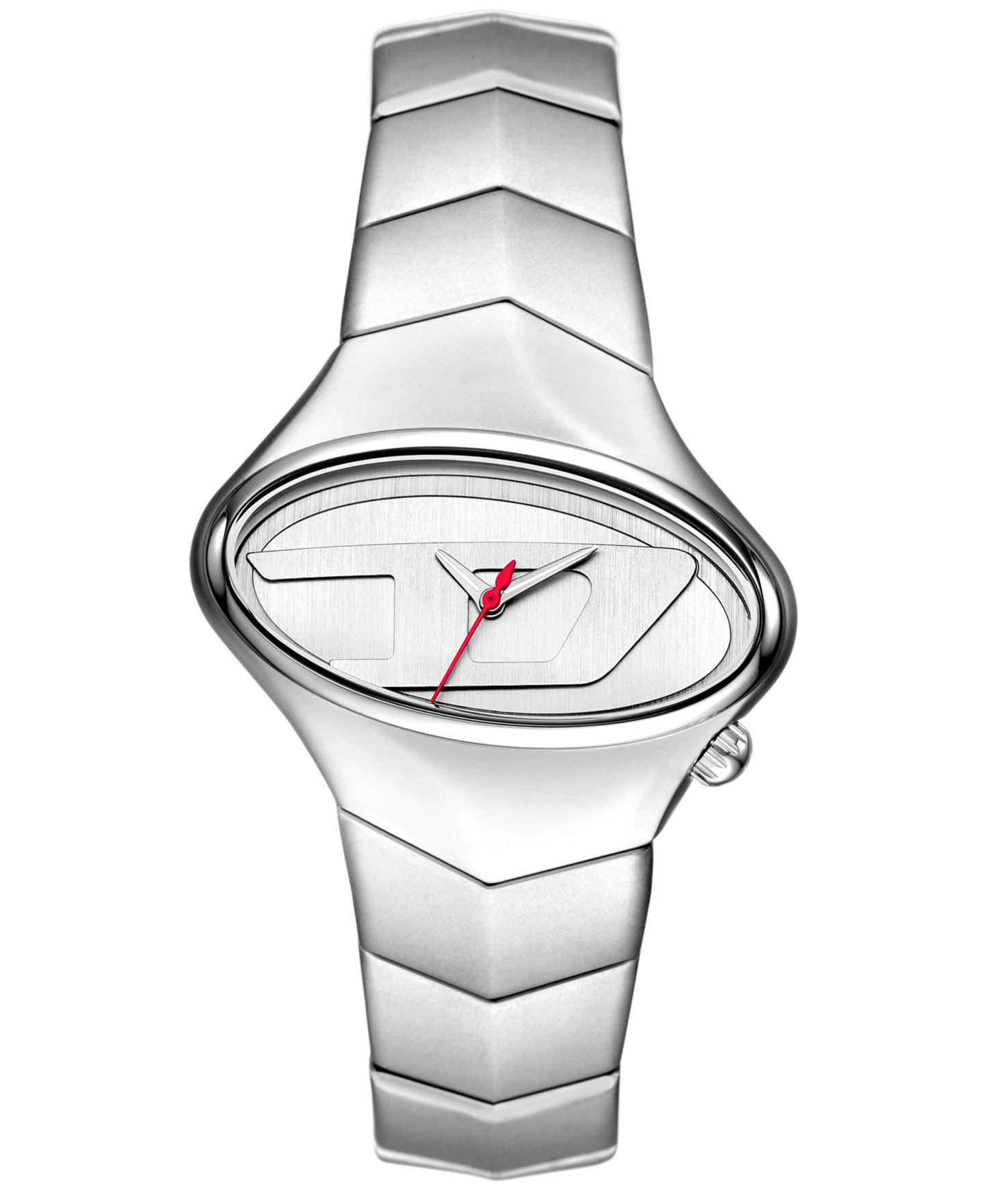 Мужские часы Diesel D-Rush Quartz Three-Hand Silver Stainless Steel Watch, 42mm — фото 1