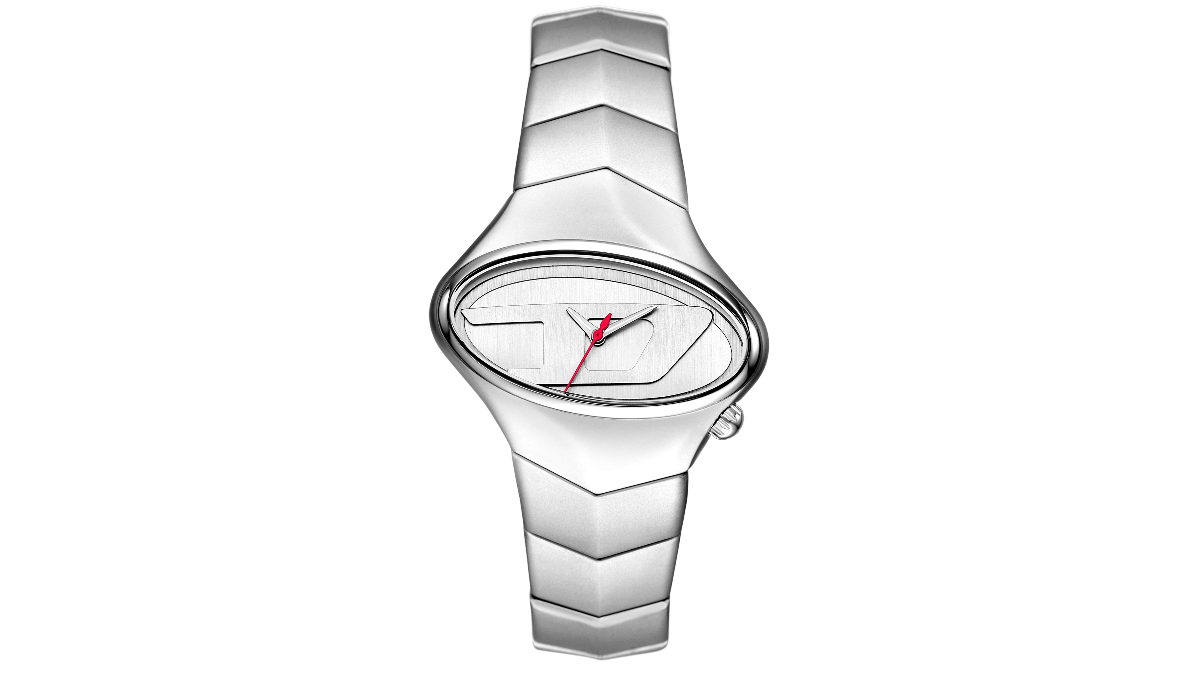 Diesel Men's D-Rush Quartz Three-Hand Silver Stainless Steel Watch, 42mm