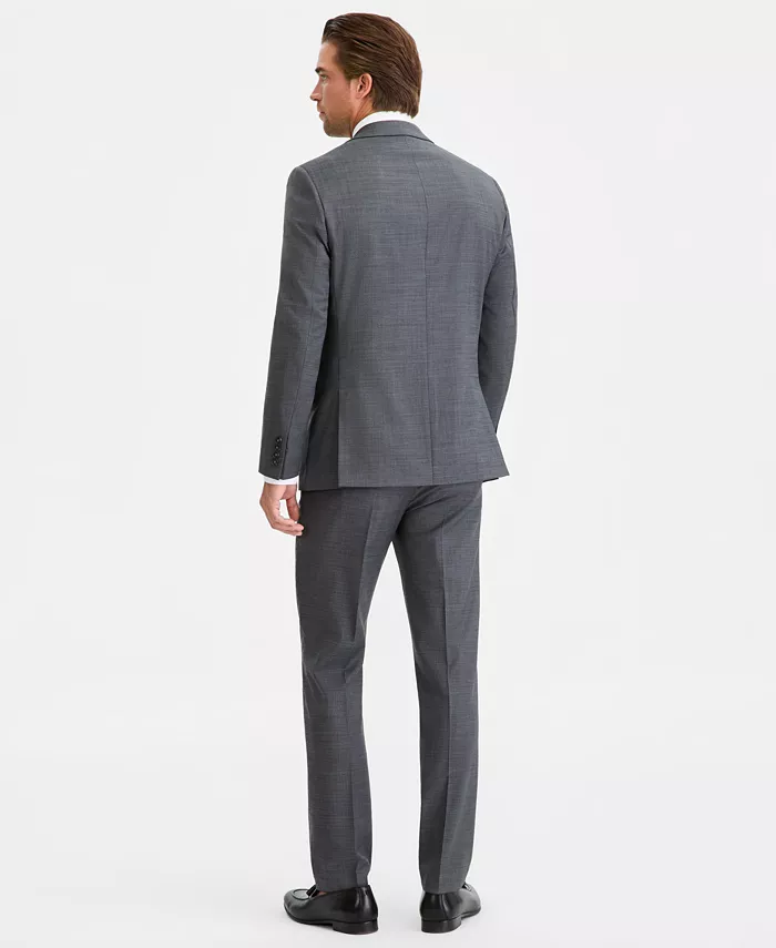 Men's Slim-Fit Wool-Blend Stretch Suit Separates with Vest - thumbnail 3