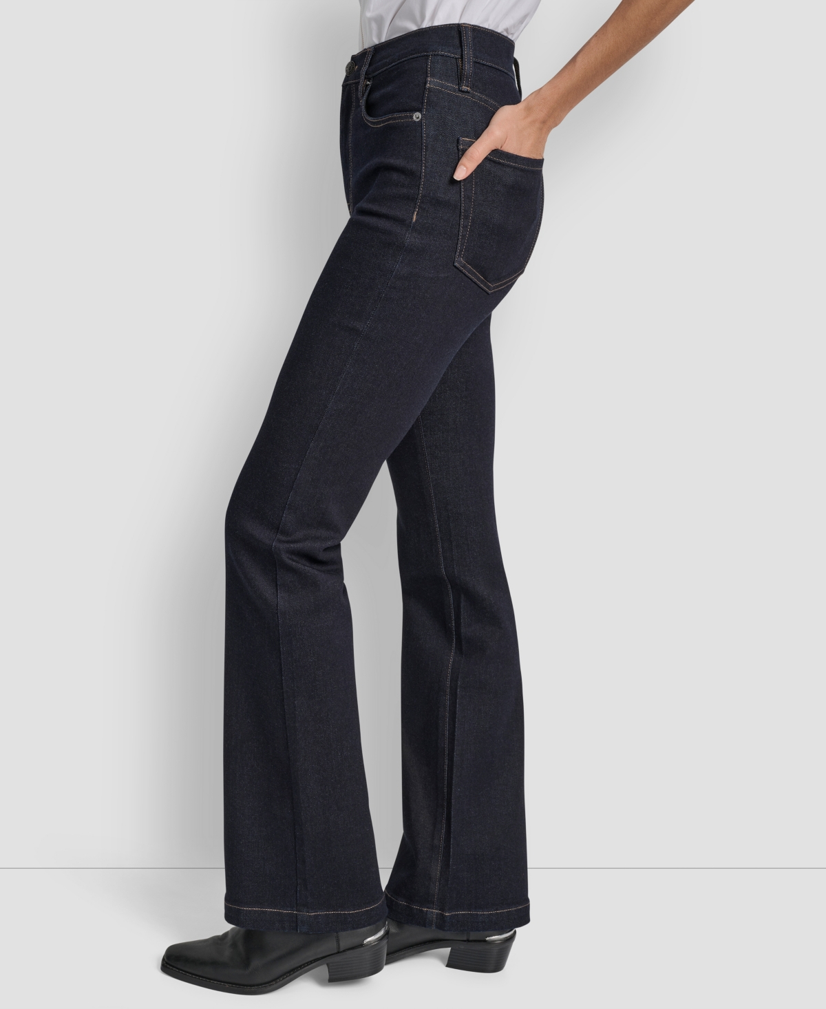 Dkny Jeans Women's High Rise Flare Jeans In Blue