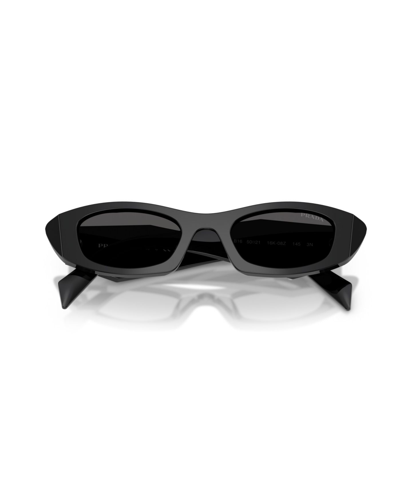 Женские солнцезащитные очки Prada Oval Sunglasses, PR B16S, цвет: Чёрный — фото 5