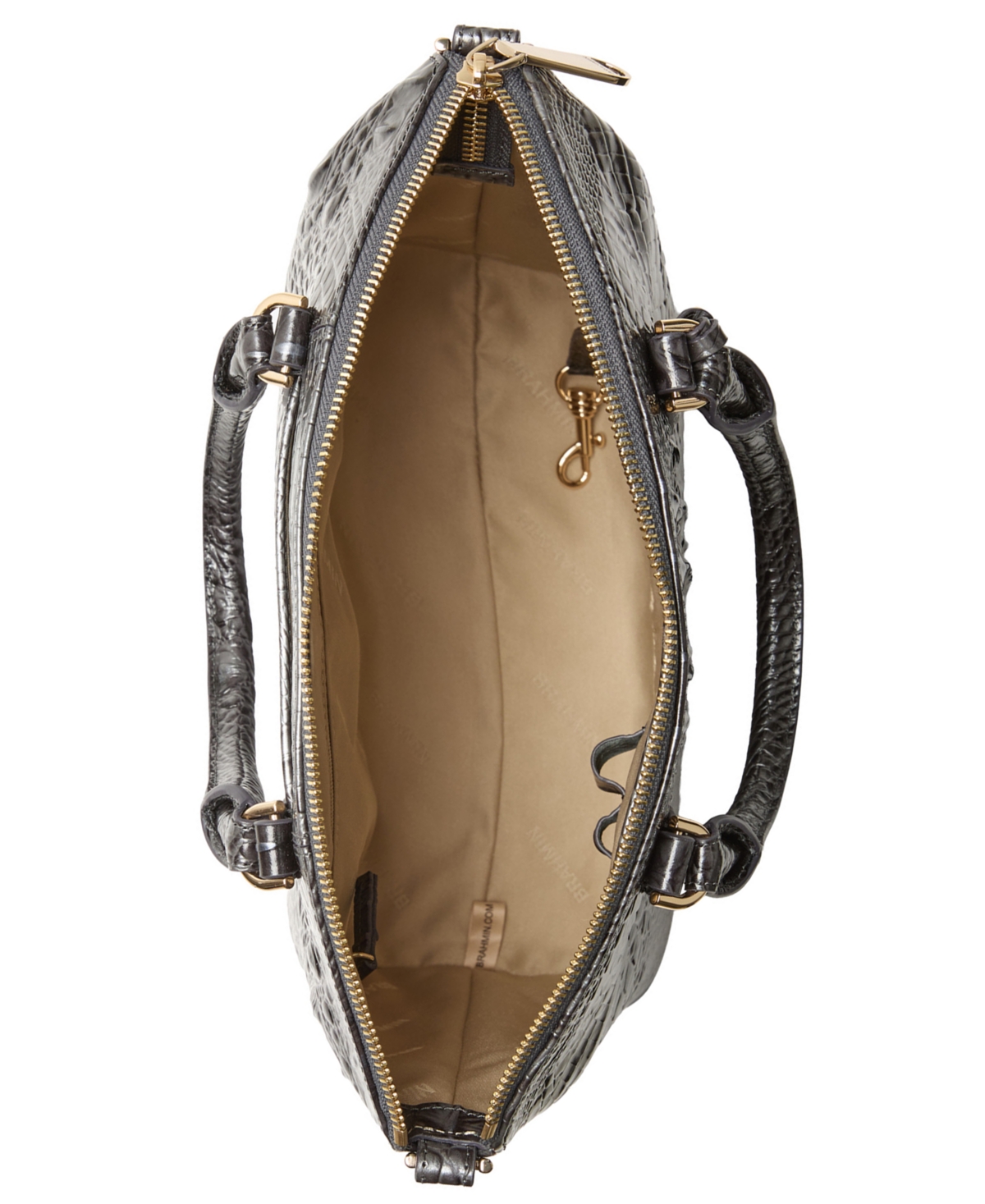 Brahmin Duxbury Croc Embossed Leather Satchel