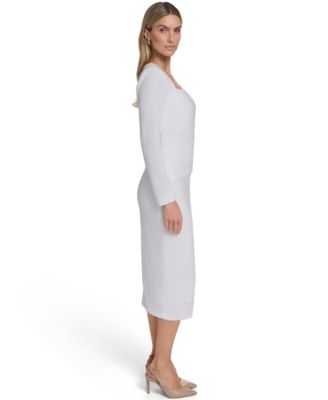 Women's Long Sleeve Midi Dress