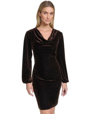 Women's Cowl Neck Shift Dress