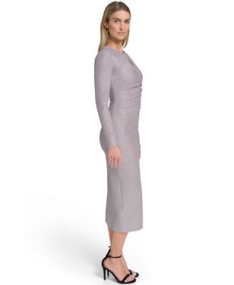 Women's Ruched Long Sleeve Dress