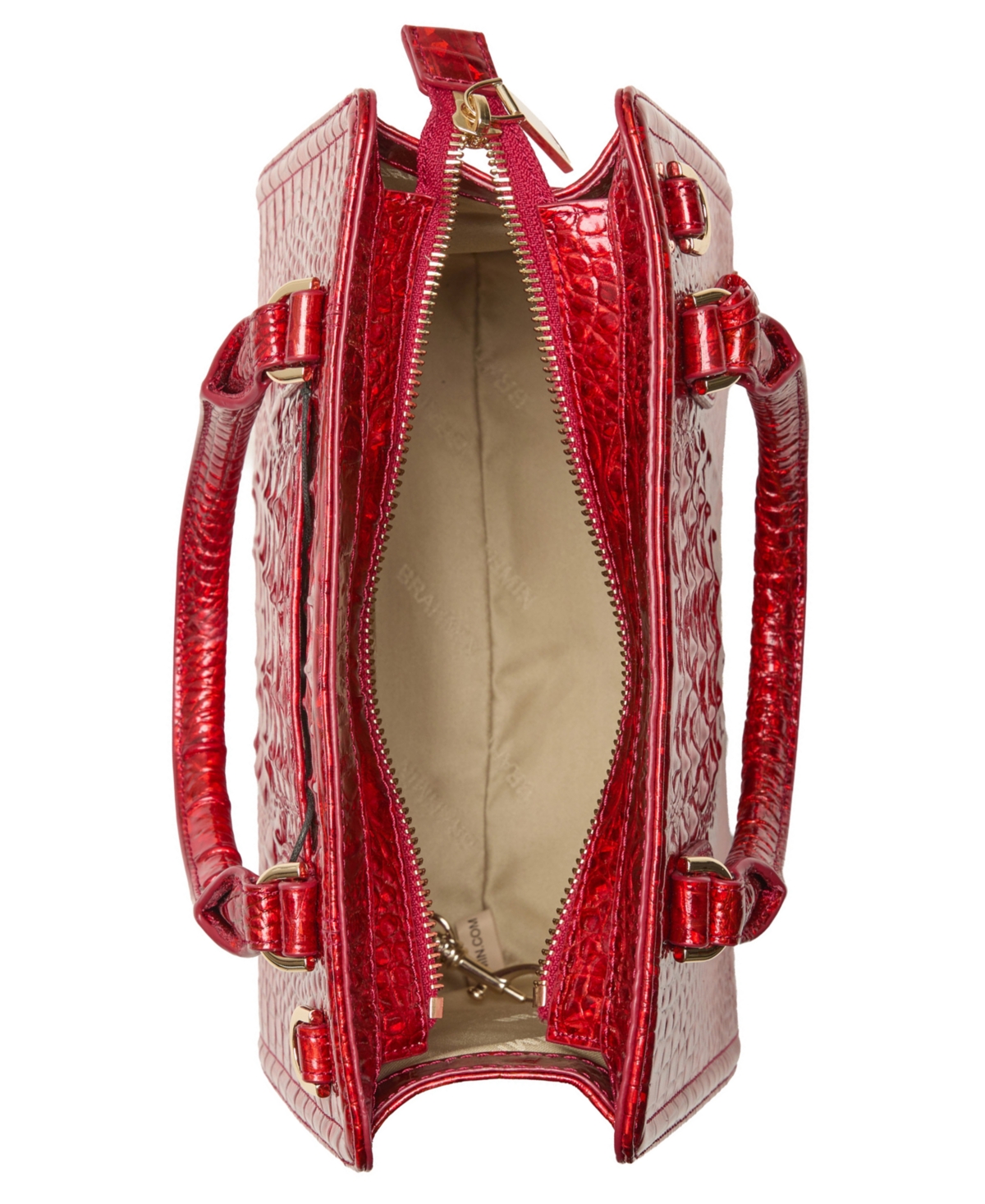 Brahmin Cami Melbourne Small Mellow Rose Leather Satchel Bag