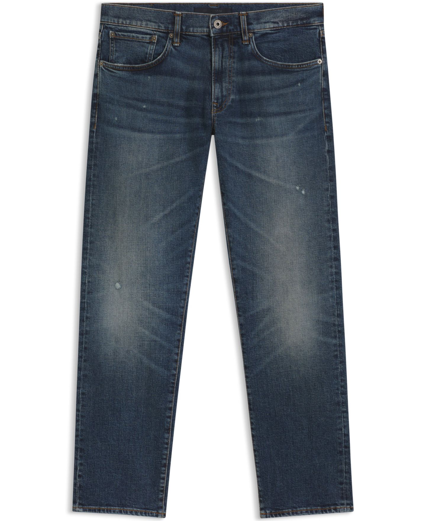 Мужские джинсы Hugo Boss Beckham x BOSS Blue Stretch Slim-Fit Denim Jeans, цвет: Тёмно-синий — фото 2