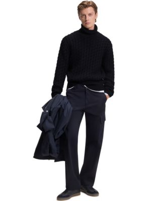 Men's BECKHAM x BOSS Wool Cashmere Cable-Knit Sweater