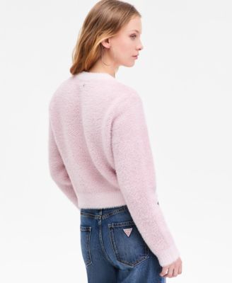 Women's Crewneck Bow Jacquard Sweater