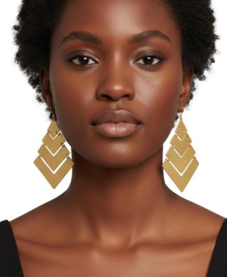 Amina Handcrafted Hammered Brass 14k Gold-Plated Earrings – Bold Kenyan Statement Jewelry