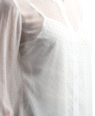 Women's Studded Chiffon Long Sleeves Shirt