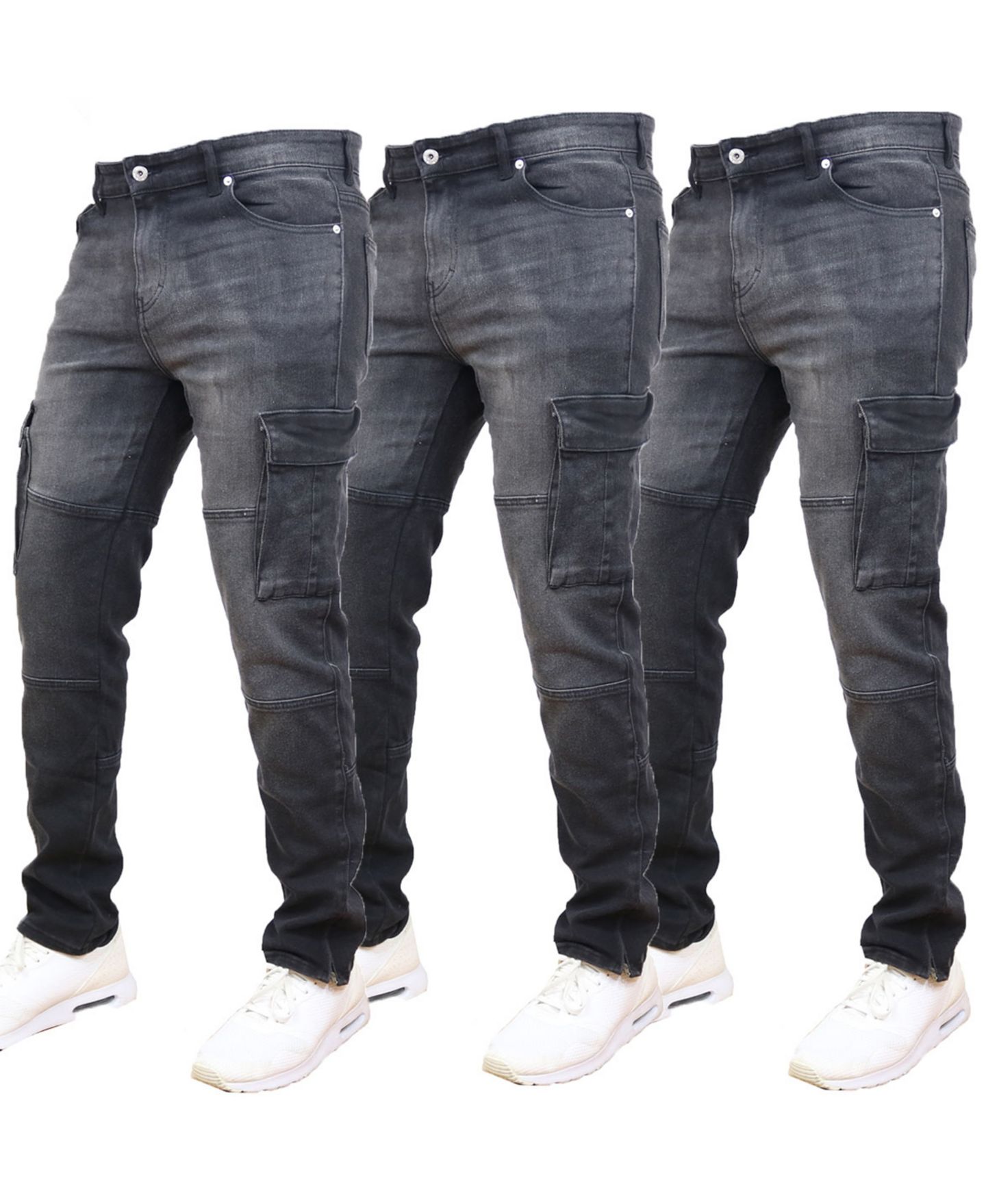 Мужские джинсы Blue Ice 3-Pack Stretch Cargo Pocket, цвет: Чёрный — фото 1