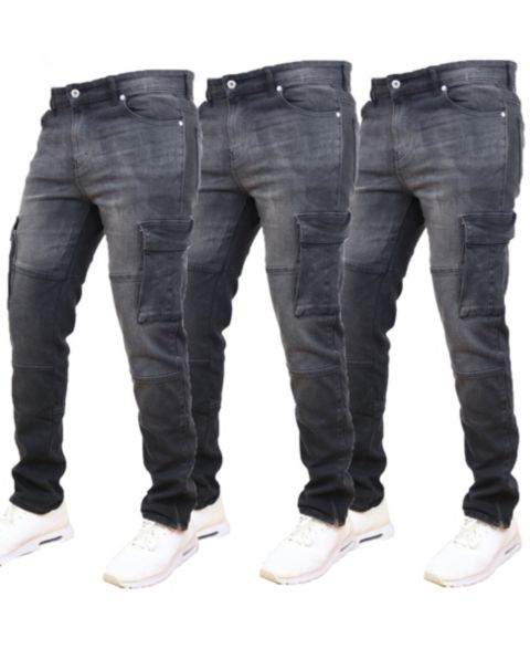 Мужские джинсы Blue Ice 3-Pack Stretch Cargo Pocket, цвет: Чёрный