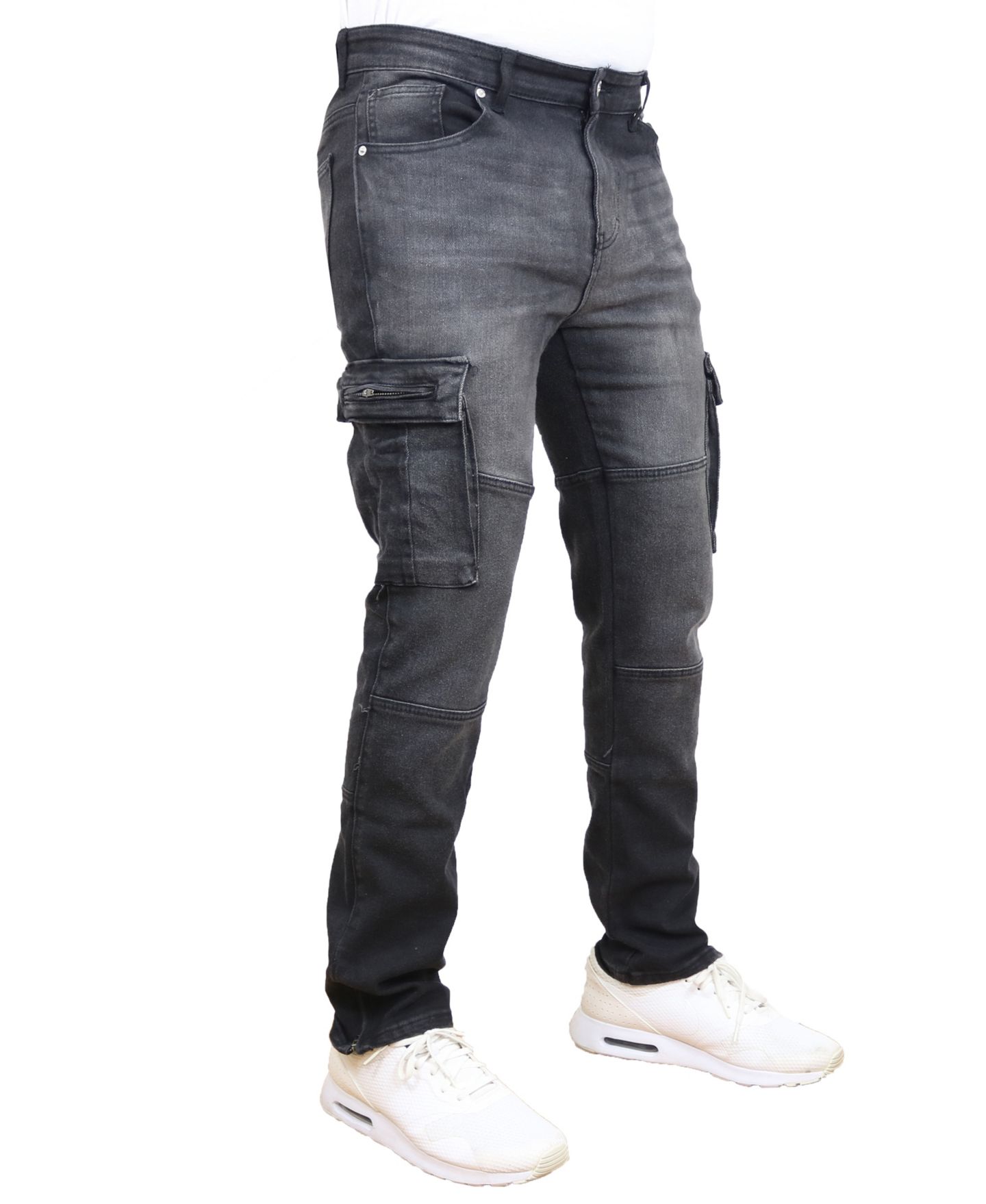 Мужские джинсы Blue Ice Stretch Cargo Pocket, цвет: Чёрный — фото 4