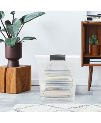 112 Quart Latching Plastic Storage Container, Extra Large, Clear (2 Pack