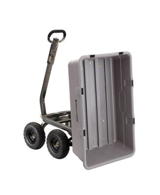 Heavy-Duty Poly Yard Dump Utility Cart with 800 lb Capacity