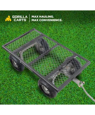 Steel Utility Cart Garden Beach Wagon, 800 Pound Capacity, Gray