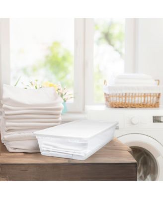 Snaplock 41 Qt Stackable Plastic Storage Container w/Latching Lid (2 Pack