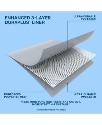 Power Steel 14' x 42" Above Ground Outdoor Swimming Pool Set with Pump