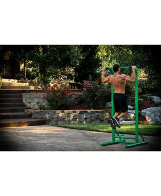 Outdoor Fitness Multi Use Strength Training Power Tower, Green