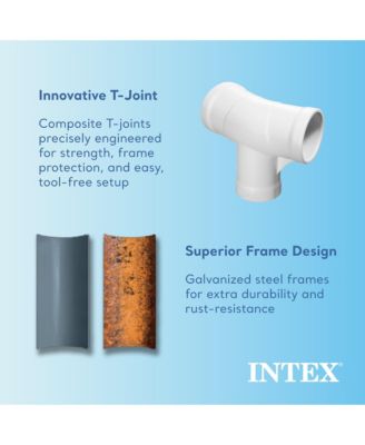 28201EH 10' x 30" Metal Frame Round Above Ground Swimming Pool with Pump