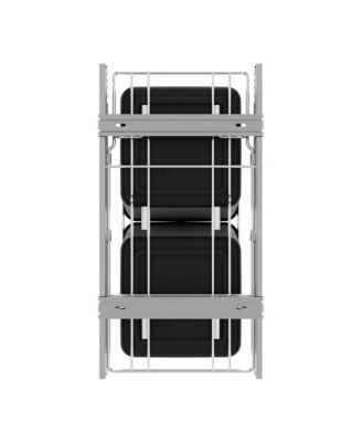 Double Pullout Trash Can 27 qt. for Kitchen, Black, RV-15KD-18C S