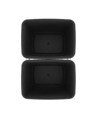 Double Pullout Trash Can 35 qt. for Kitchen, Black, RV-18KD-18C S