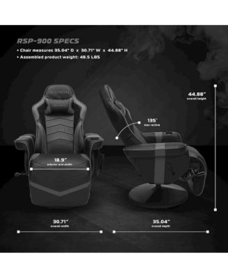 Reclining Gaming Chair with Footrest, Gaming Chair Recliner