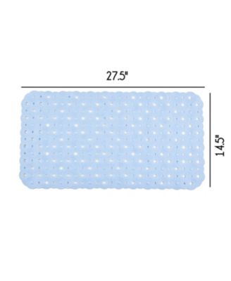 Non-Slip Bathtub Mat with Suction Cups and Drain Holes, BPA-Free, 27" x 15"