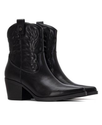 Women's Embroidered Italian Western Booties By XTI