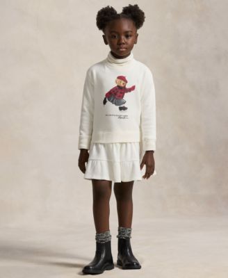 Polo Ralph Lauren - Girls 4T-6X Polo Bear Fleece Dress