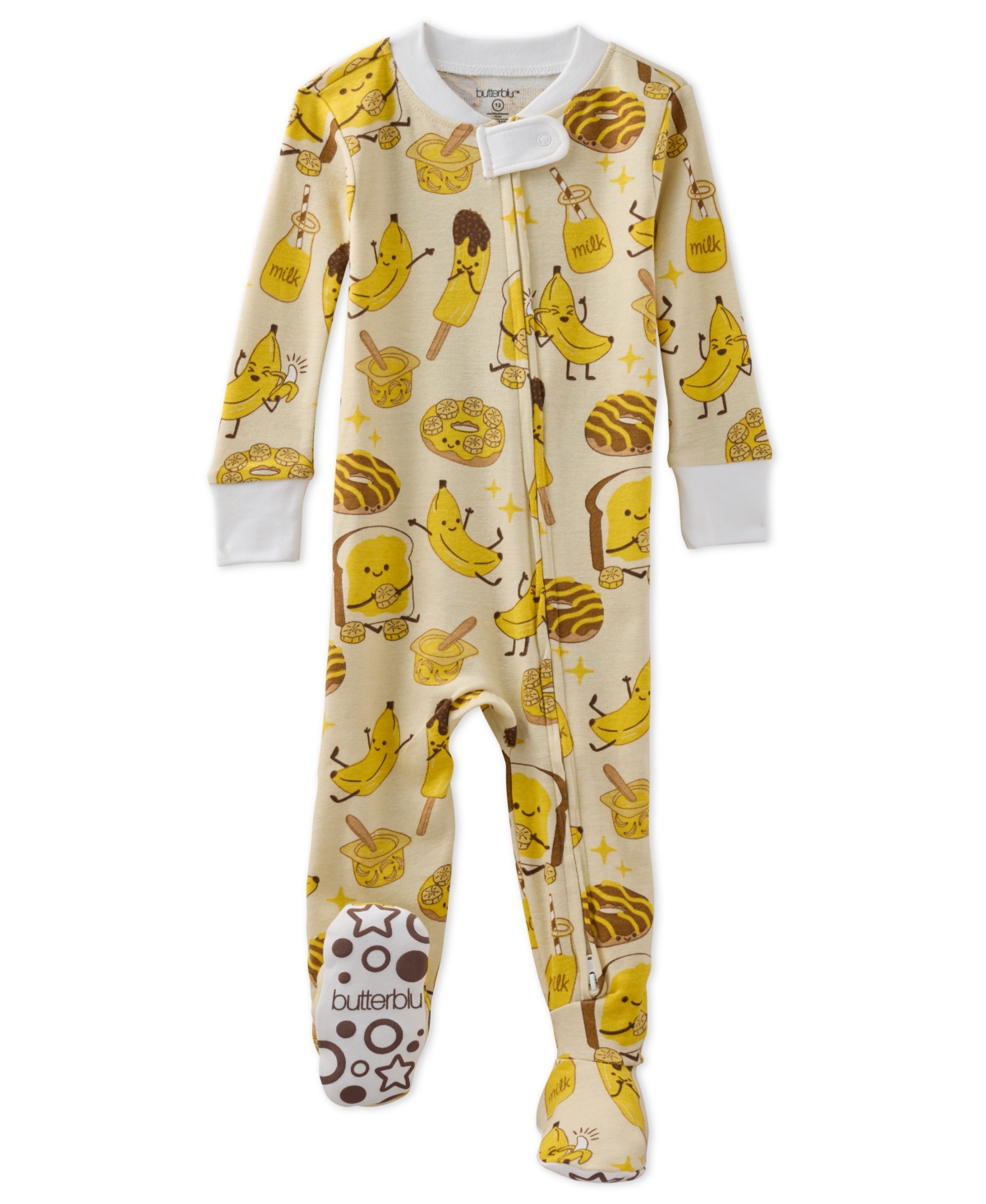 Butterblu Baby Cruz Footed Sleeper Pajama In Yellow