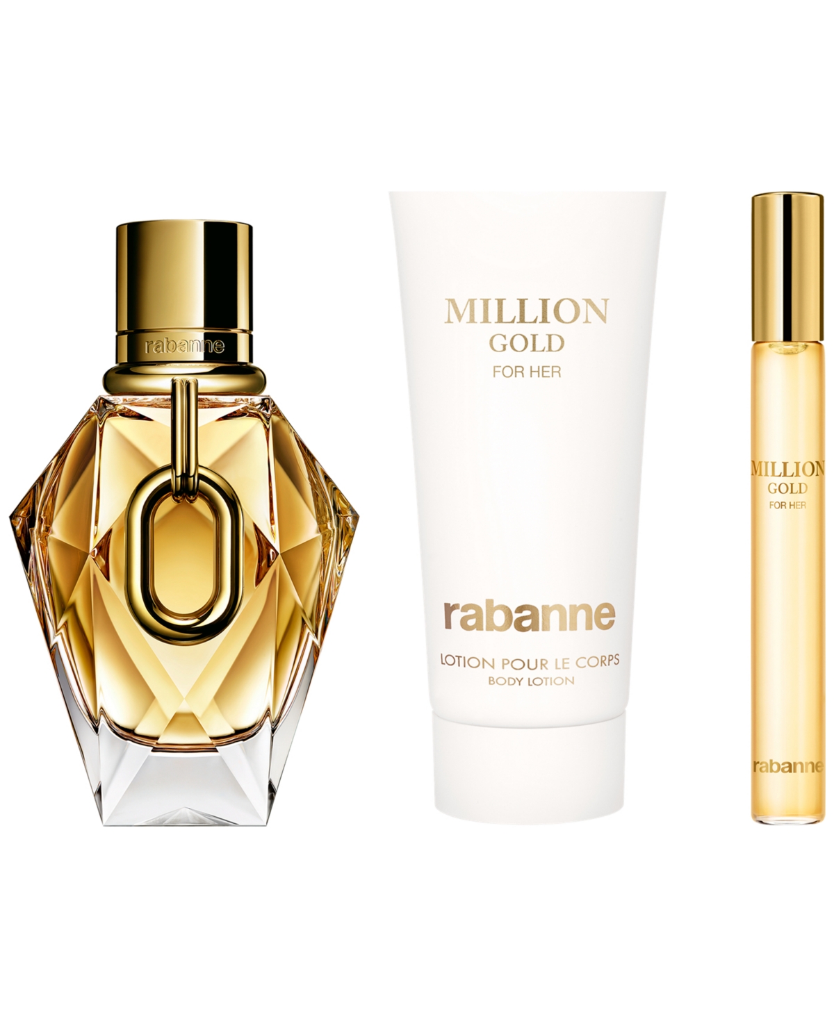 Rabanne 3-pc. Million Gold For Her Fragrance Gift Set With Body Lotion In Transparent