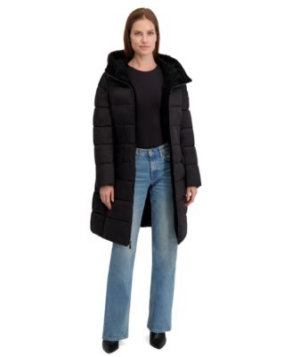 Women's Laundry By Shelli Sega Long Puffer Coat