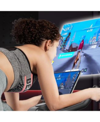 Superun Exercise Bike, Indoor Cycling Bike Brake Pad/Adjustable Magnetic Stationary Bike with App,