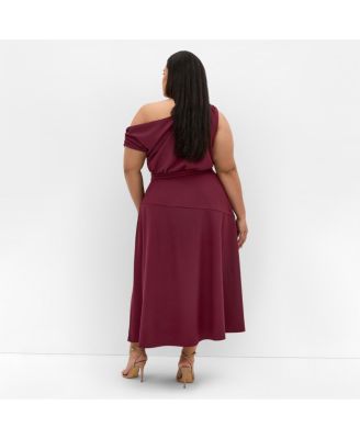 Plus Size Kate Off Shoulder Midi Dress
