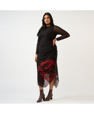 Women's Raya Asymm Mesh Dress