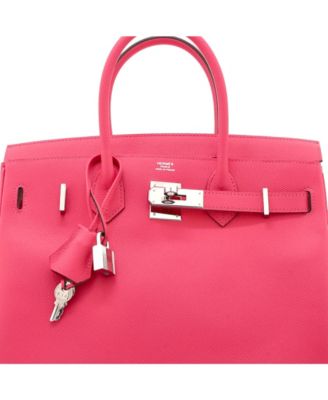 Birkin 30 Handbag Pink Epsom with Palladium Hardware