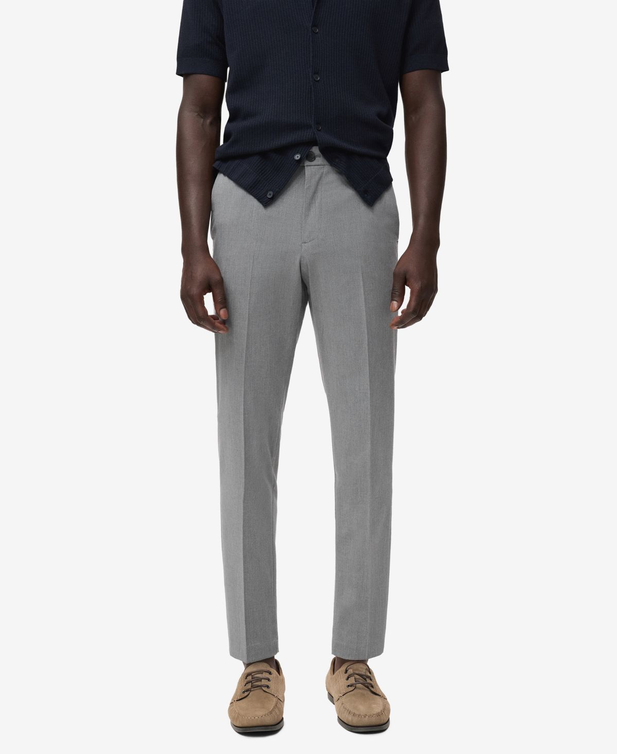 Мужские болоньевые облегающие комфортные брюки-стрейч