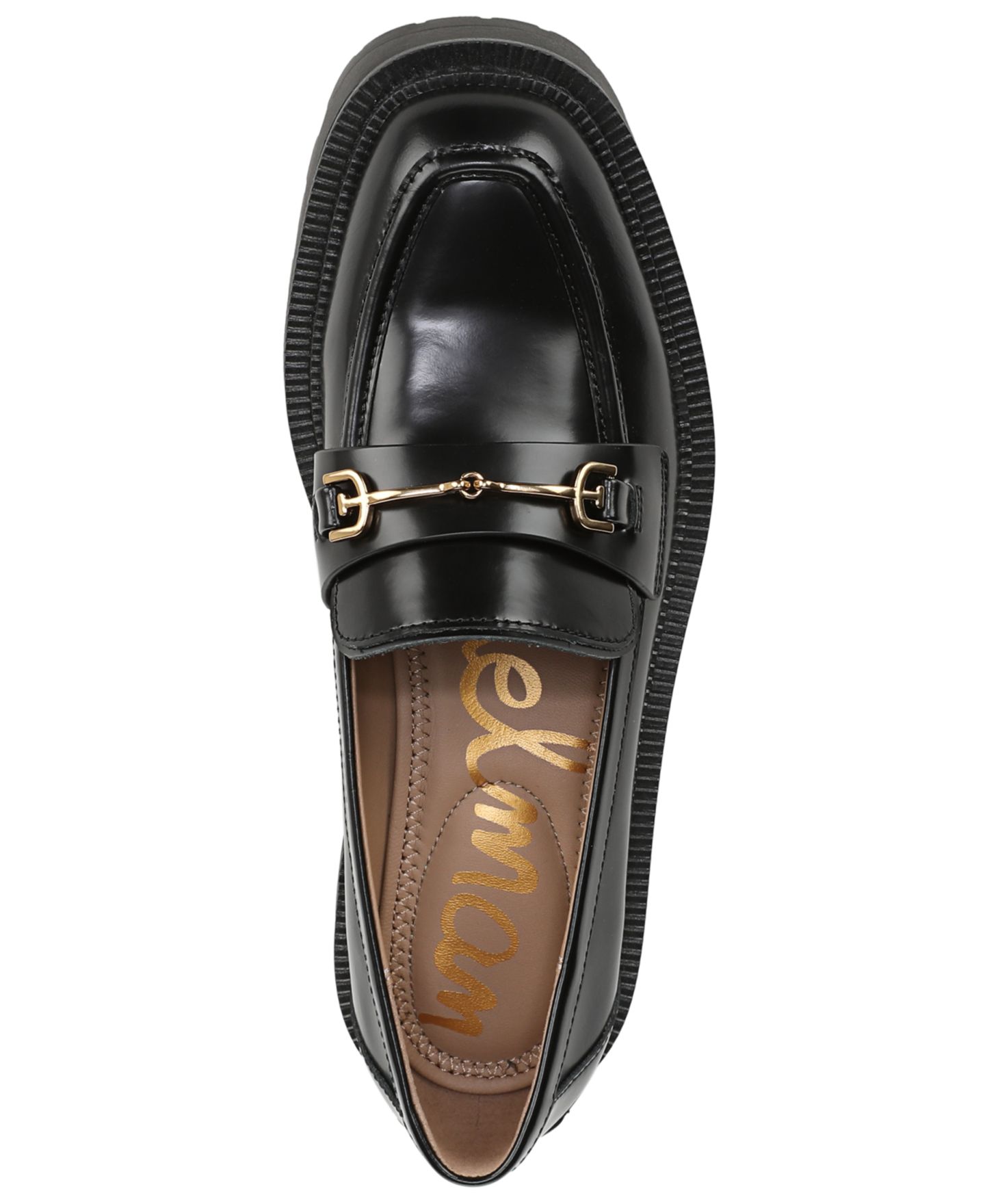 Женские туфли Sam Edelman Lea Platform, цвет: Чёрный кожаный — фото 4