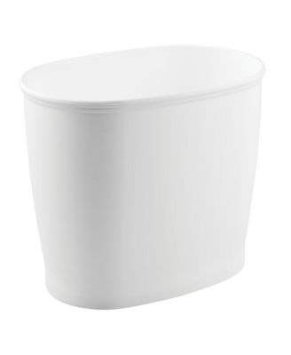 Small Oval Plastic Bathroom Trash Can, Set of 2, Made in USA