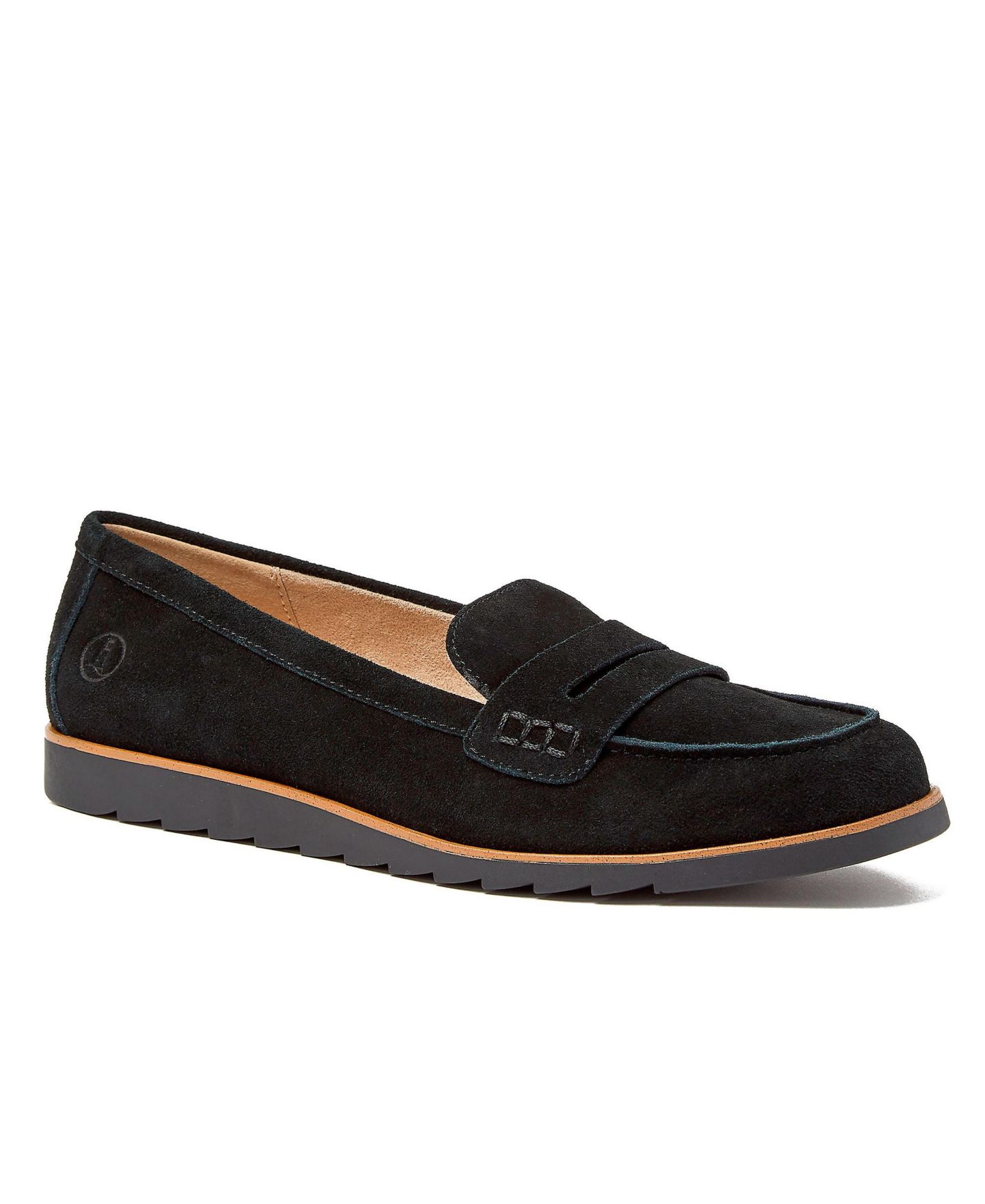 Женские туфли Lands' End Comfort Lug Sole Suede, цвет: Чёрный — фото 1