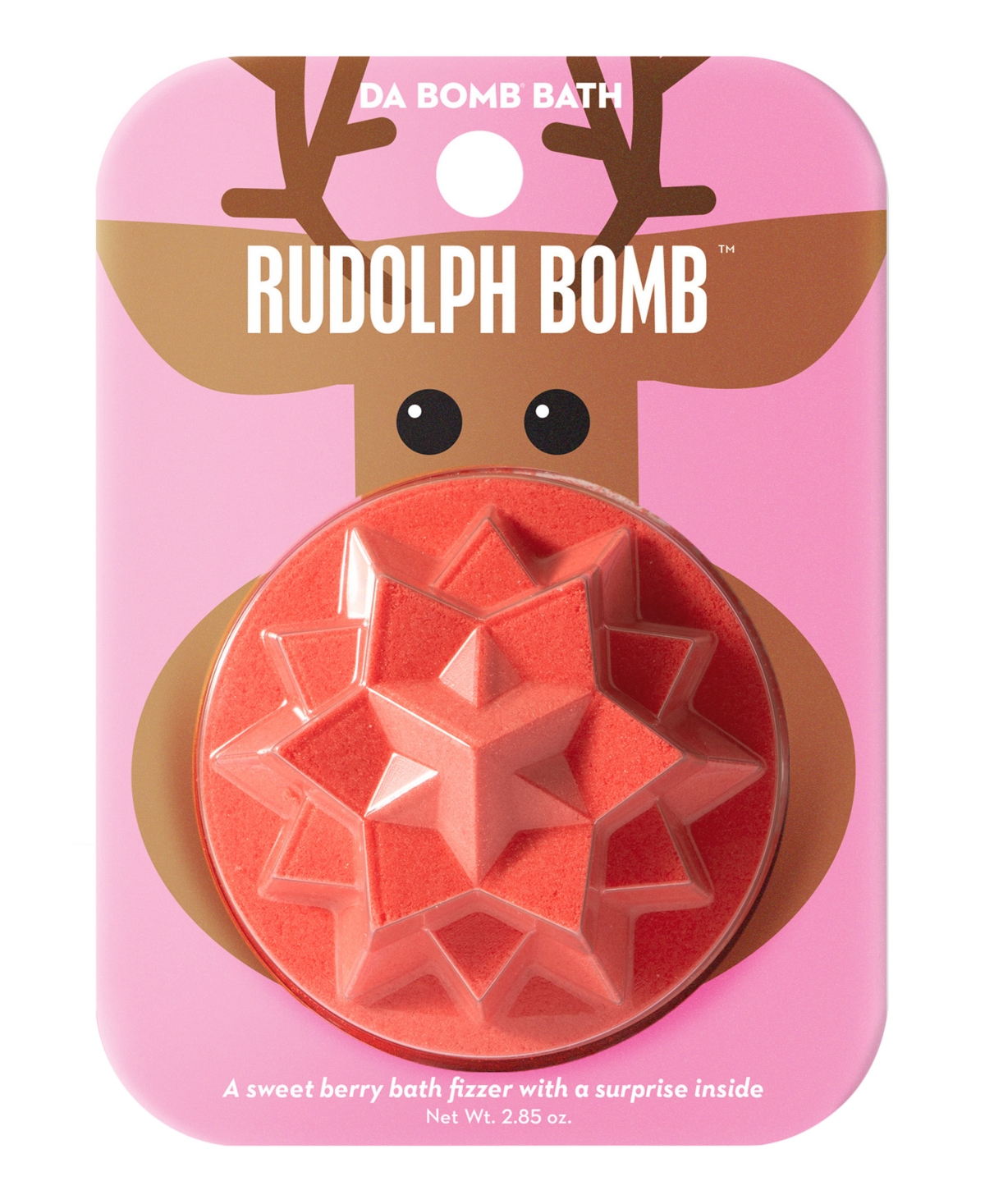Da Bomb Rudolph Star Bath Bomb, 2.85 Oz. In Transparent
