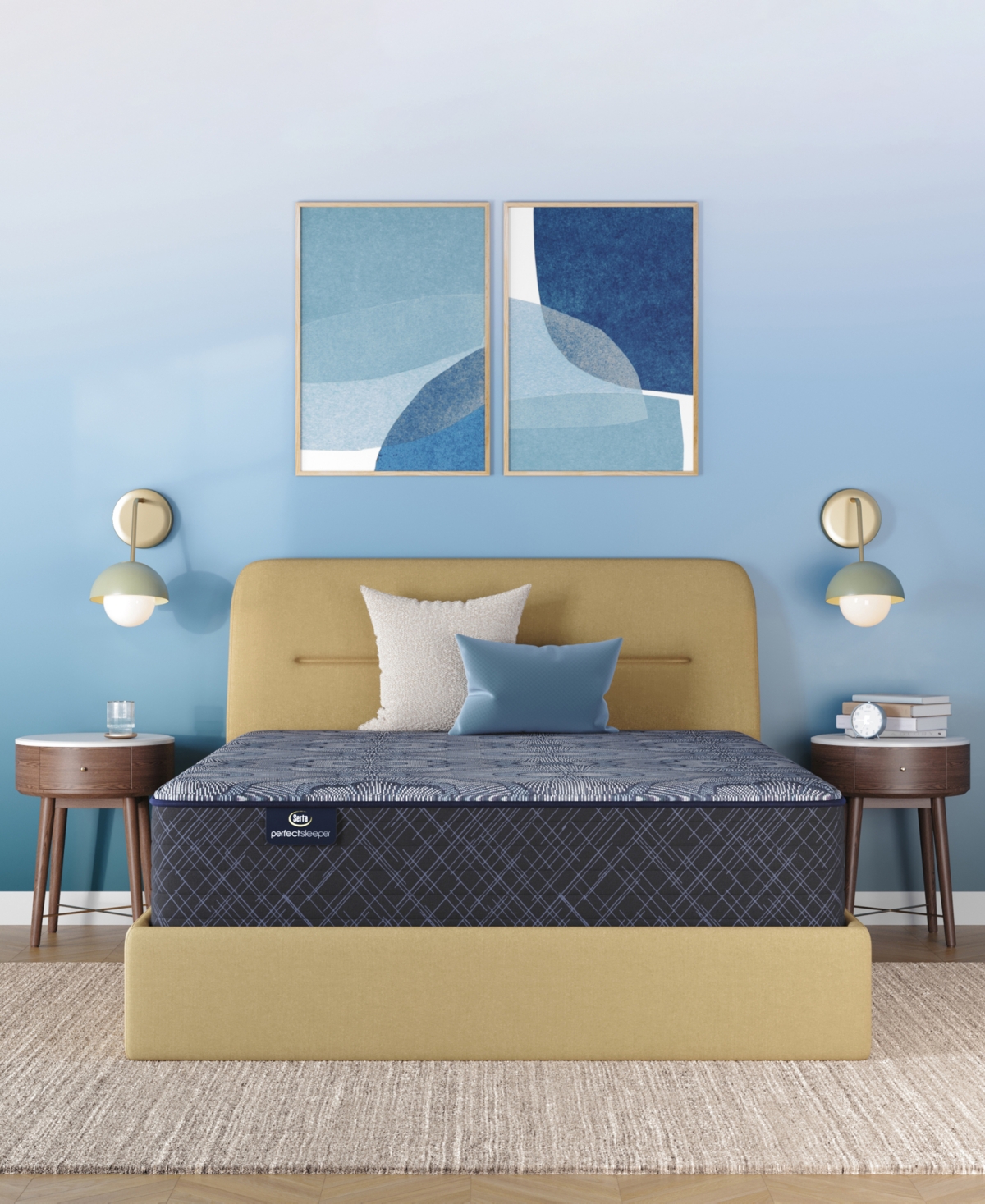 Serta Perfect Sleeper Tundra Valley 14" Plush Hybrid Tight Top Mattress, Full In Transparent