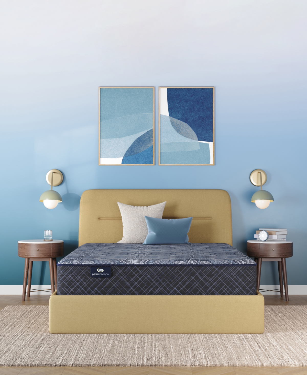Serta Perfect Sleeper Lavender Falls 12 Firm Hybrid Tight Top Mattress Collection In Transparent