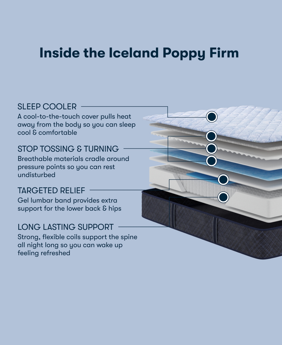 Serta Perfect Sleeper Iceland Poppy 12" Firm Tight Top Mattress Set, Twin In Transparent