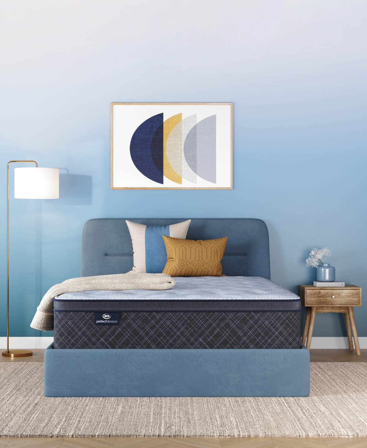 Serta Perfect Sleeper Iceland Poppy 14" Plush Pillow Top Mattress Set, Twin In Transparent