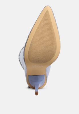 Womens Ashipa Diamante Chain Detail Calf Boots